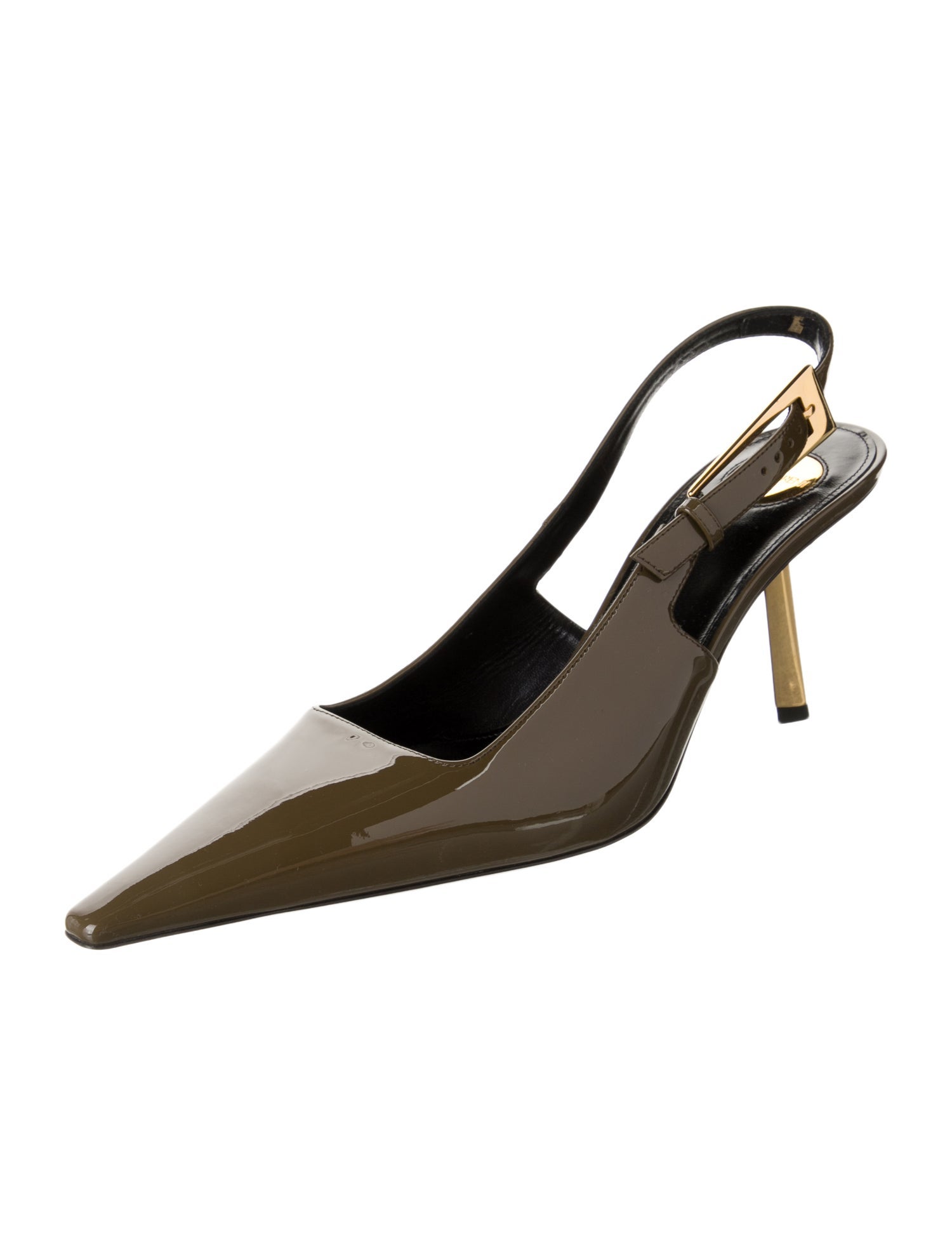Saint Laurent Patent Leather Slingback Pumps