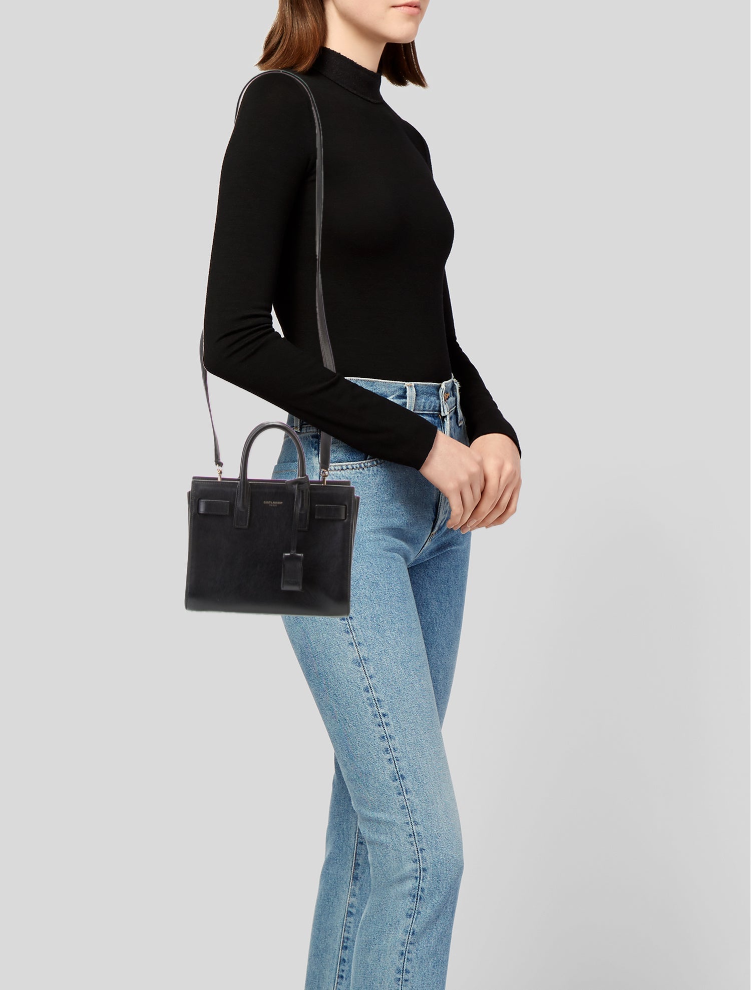 Saint Laurent Leather Sac De Jour Nano