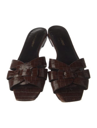 Saint Laurent Leather Slides