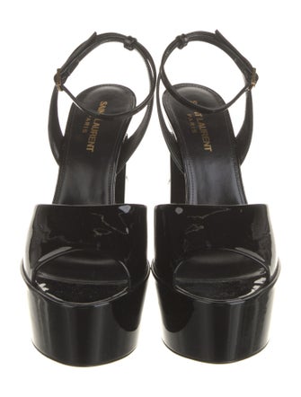 Saint Laurent Patent Leather Slingback Pumps