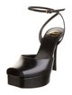 Saint Laurent La Scandale Leather Slingback Pumps