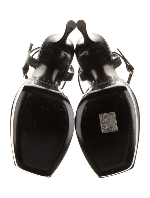 Saint Laurent La Scandale Leather Slingback Pumps