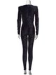 Saint Laurent Velour Cowl Neck Jumpsuit