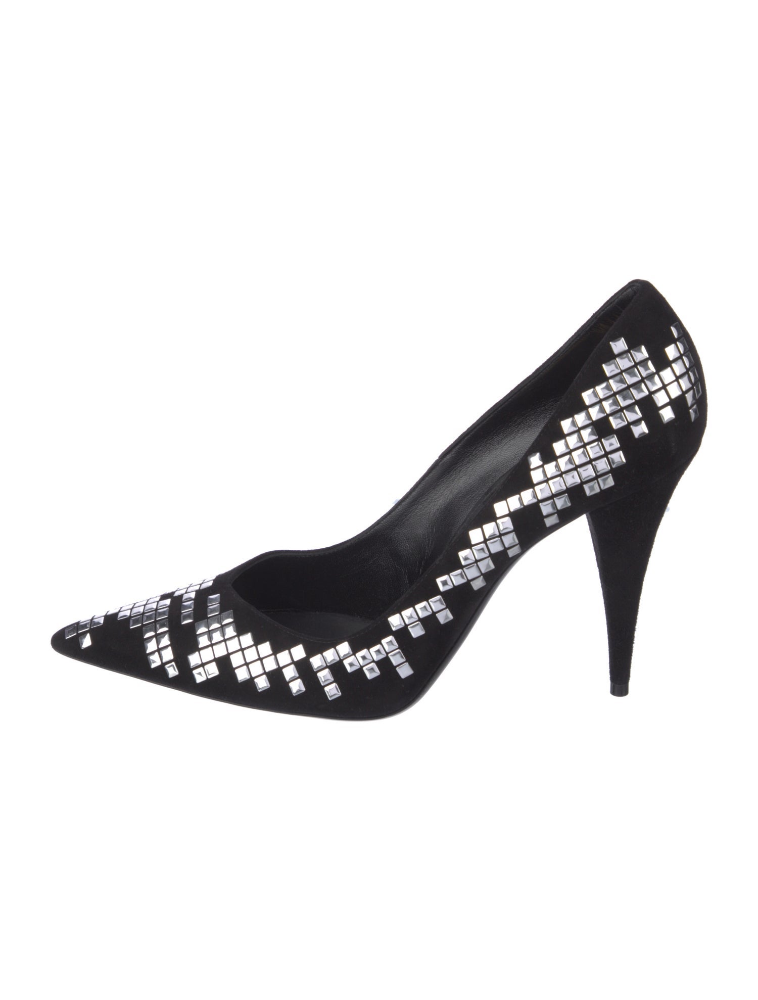 Saint Laurent Suede Studded Accents Pumps