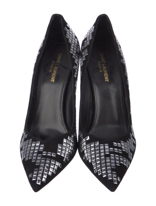 Saint Laurent Suede Studded Accents Pumps