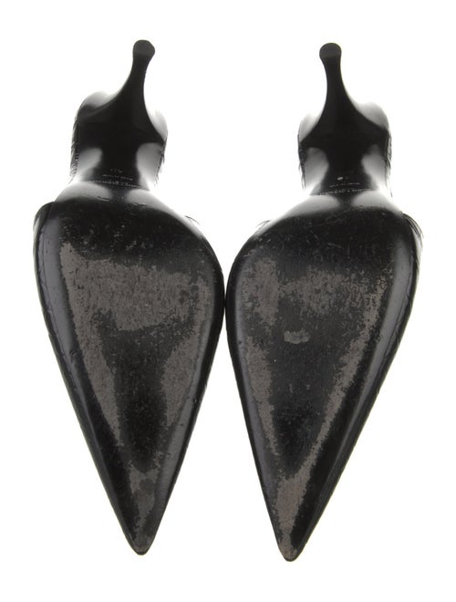 Saint Laurent Embossed Leather Slingback Pumps