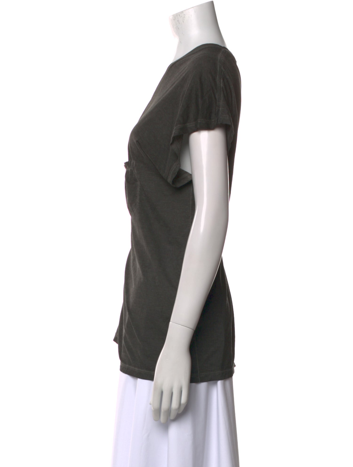 Saint Laurent Scoop Neck Short Sleeve T-Shirt