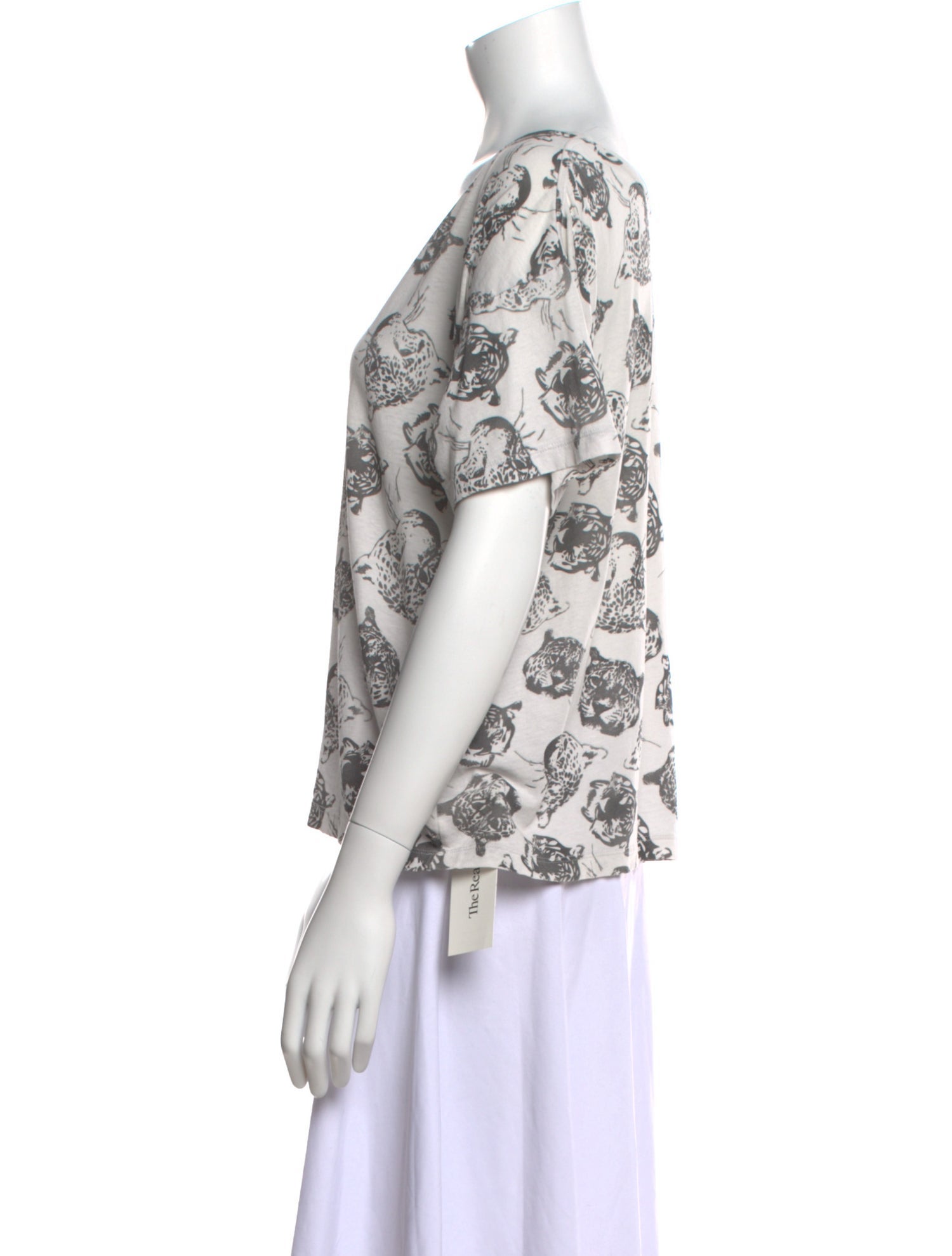 Saint Laurent Paisley Print Scoop Neck T-Shirt