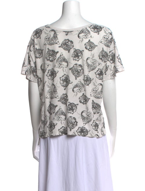 Saint Laurent Paisley Print Scoop Neck T-Shirt