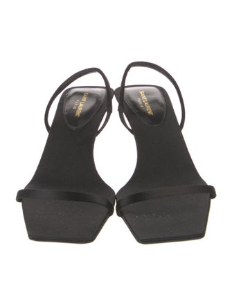 Saint Laurent Satin Slingback Sandals