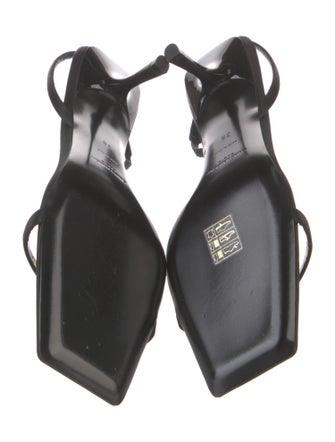 Saint Laurent Satin Slingback Sandals