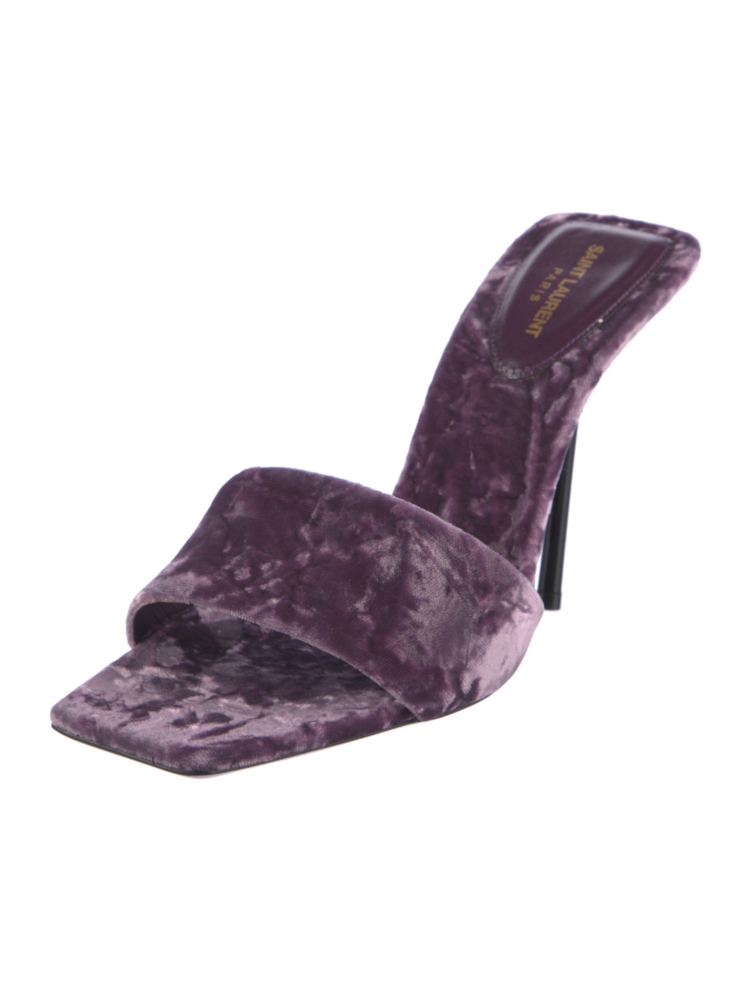 Saint Laurent Velvet Slides