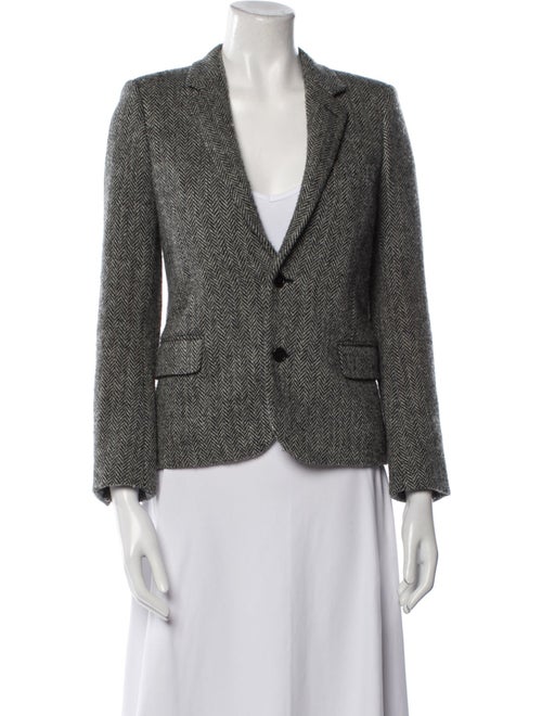Saint Laurent Wool Tweed Pattern Blazer