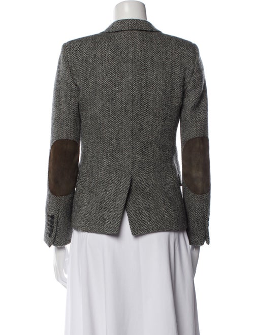 Saint Laurent Wool Tweed Pattern Blazer