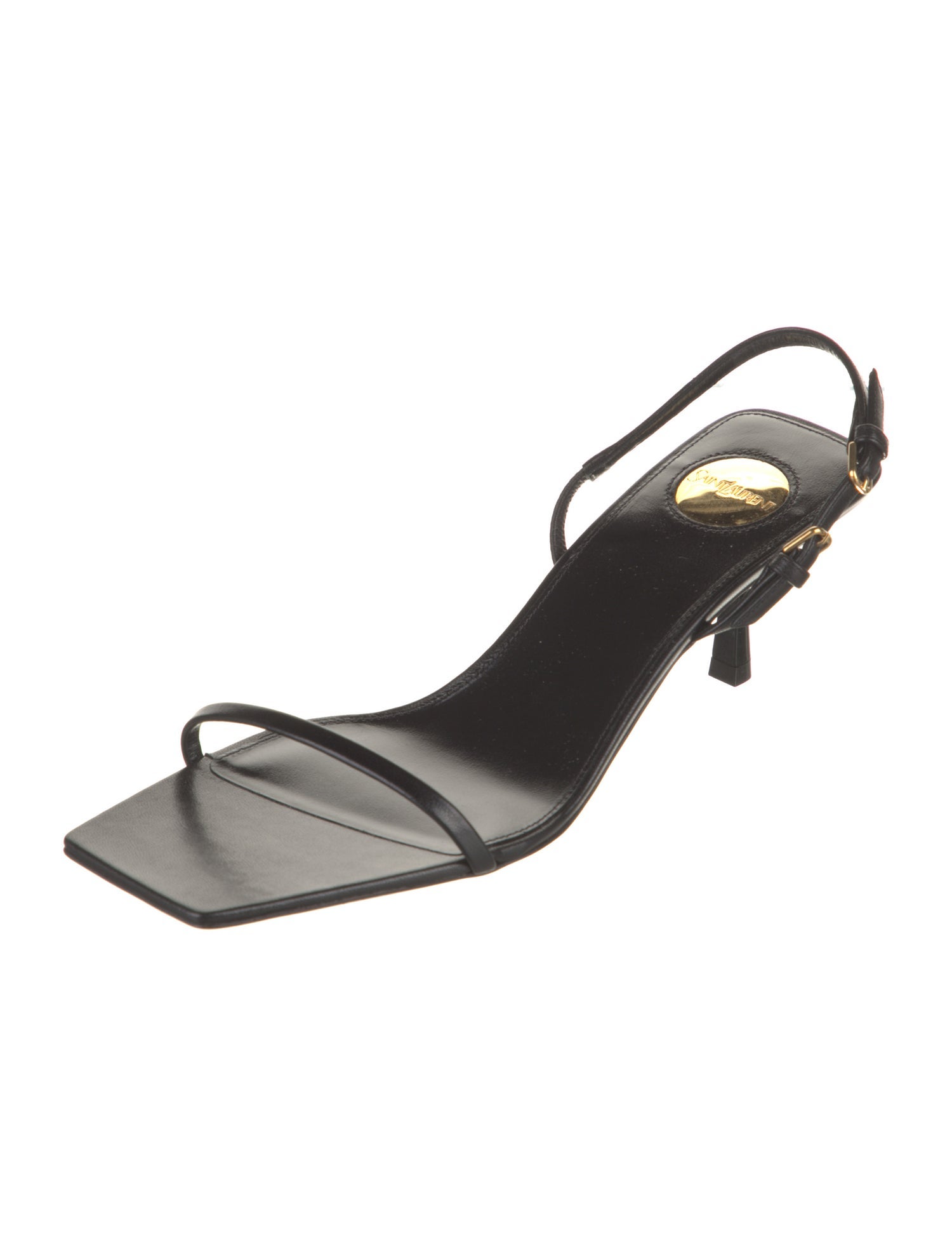 Saint Laurent Satin Slingback Sandals