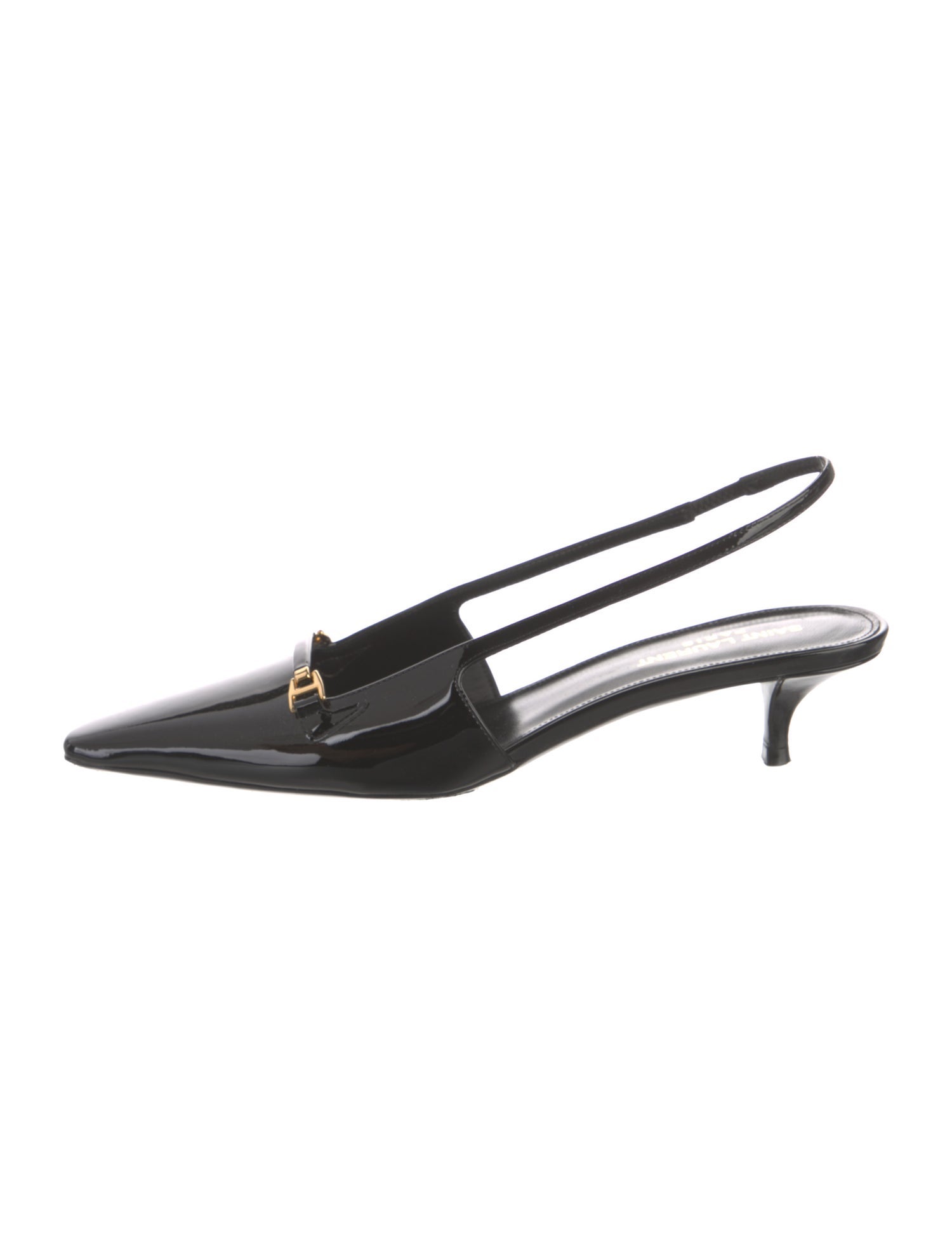 Saint Laurent Patent Leather Slingback Pumps
