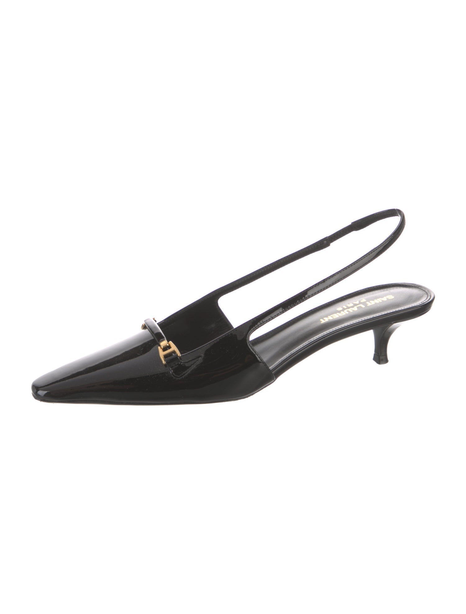 Saint Laurent Patent Leather Slingback Pumps