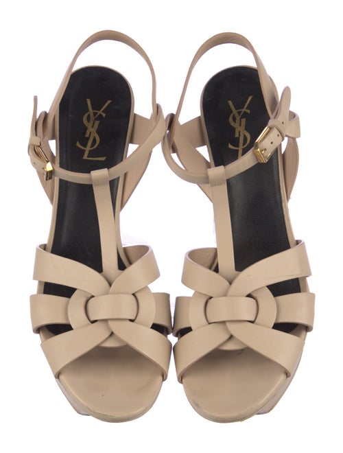 Saint Laurent Leather T-Strap Sandals