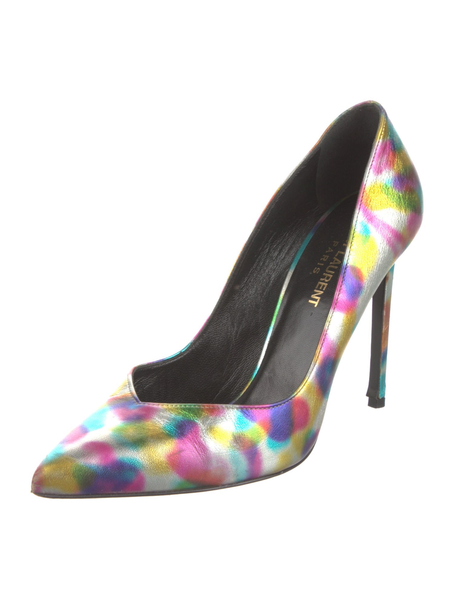 Saint Laurent Leather Printed Pumps