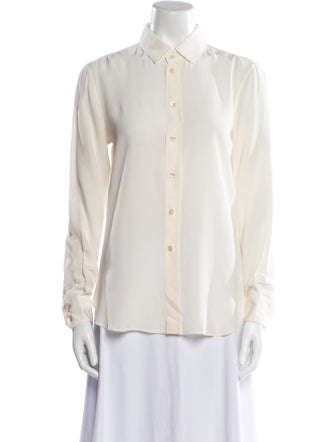 Saint Laurent 2018 Long Sleeve Button-Up Top