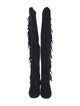 Saint Laurent Suede Fringe Trim Accent Boots