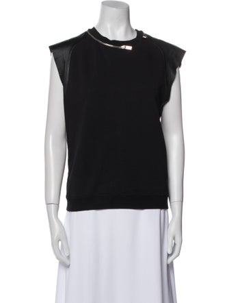 Saint Laurent Crew Neck Short Sleeve Top