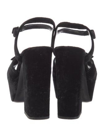 Saint Laurent Velvet Sandals