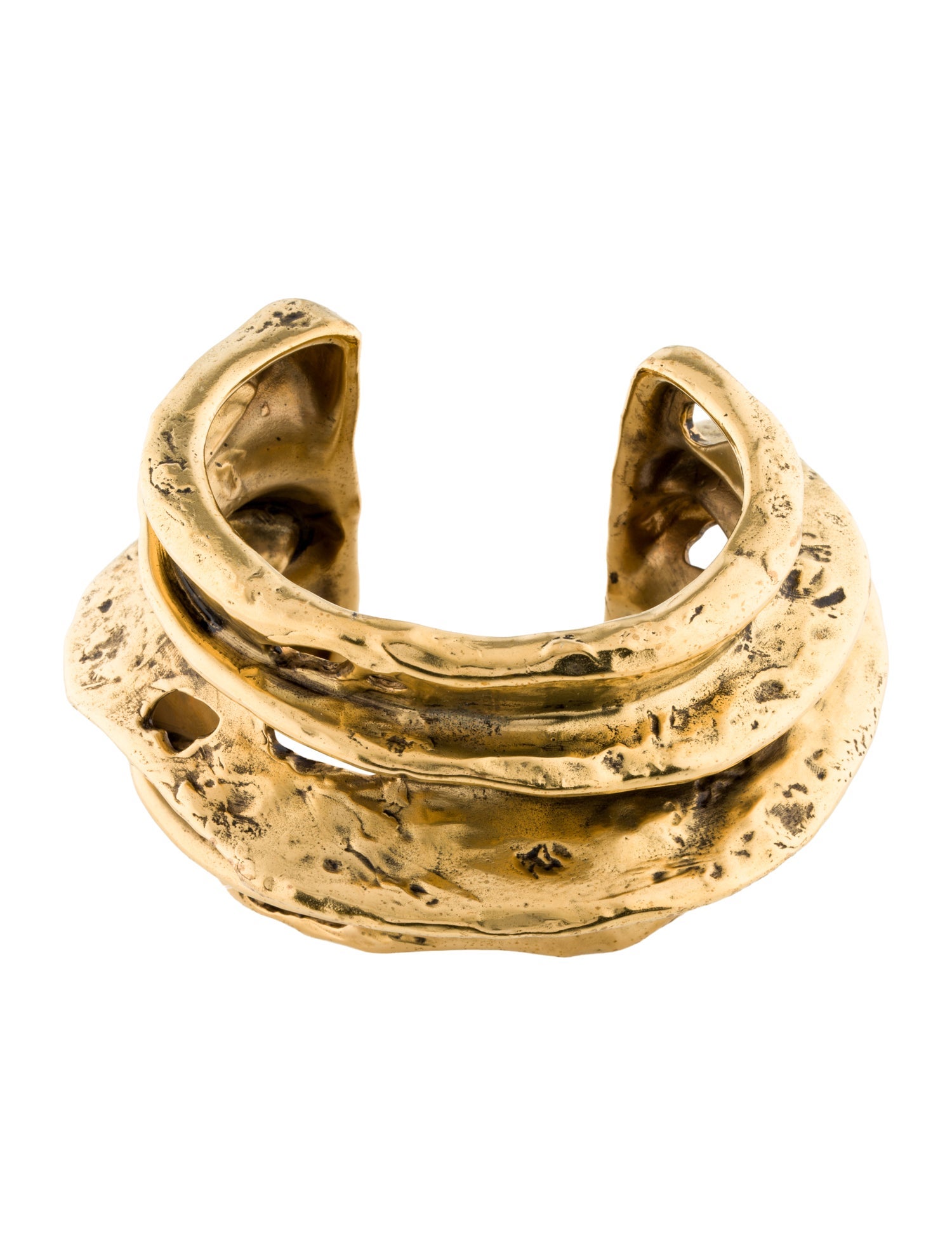 Saint Laurent Tornado Crater Cuff Bracelet