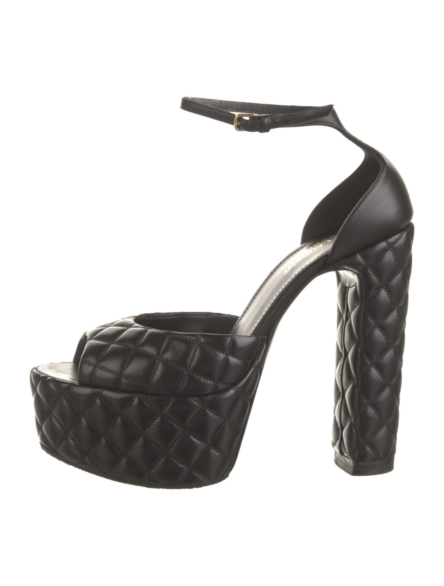 Saint Laurent Quilted Pattern Leather Pumps