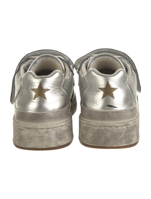 Saint Laurent Leather Lasercut Accents Sneakers