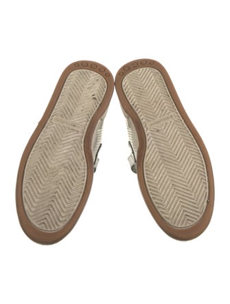 Saint Laurent Leather Lasercut Accents Sneakers