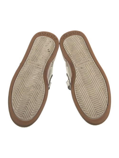 Saint Laurent Leather Lasercut Accents Sneakers