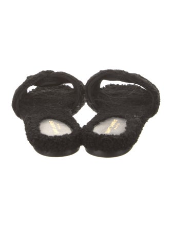Saint Laurent Shearling Slides