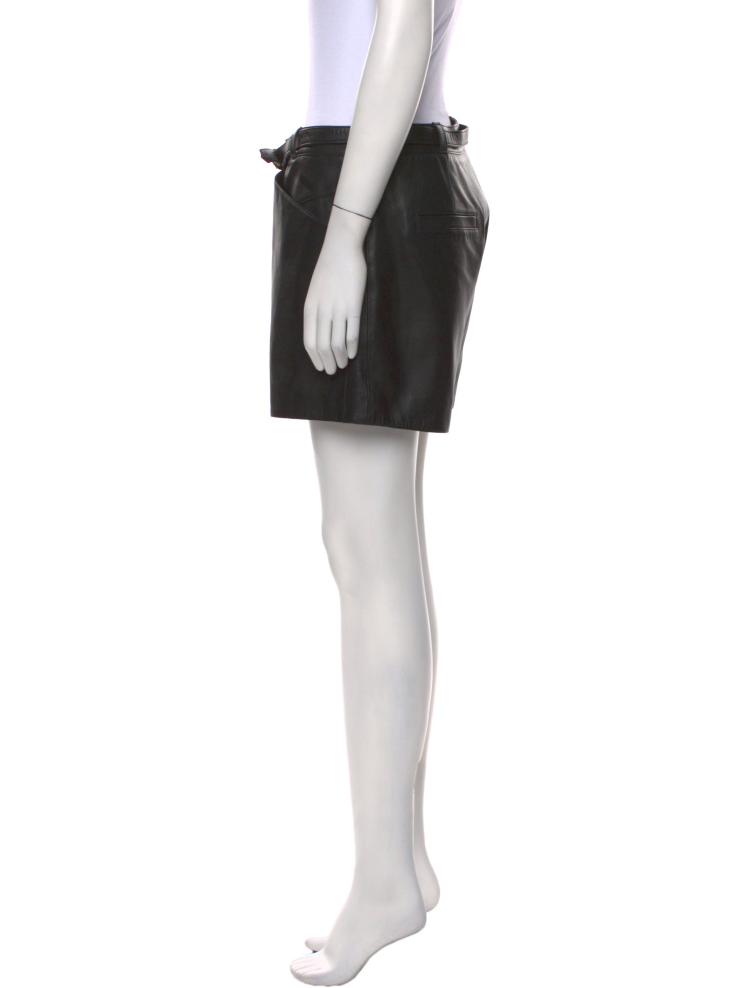 Saint Laurent Leather Mini Shorts w/ Tags