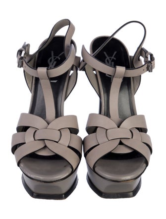 Saint Laurent Leather T-Strap Sandals