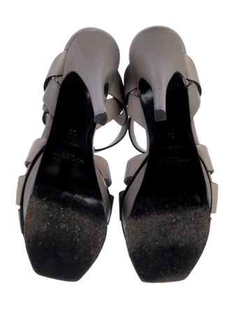 Saint Laurent Leather T-Strap Sandals