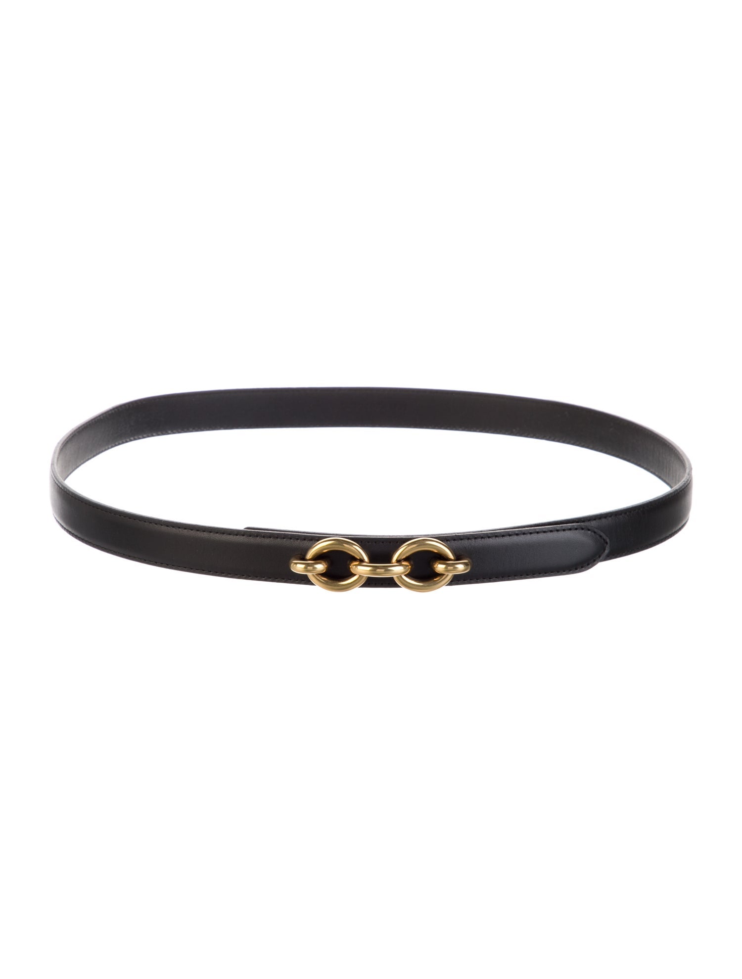 Saint Laurent Skinny Leather Waist Belt w/ Tags