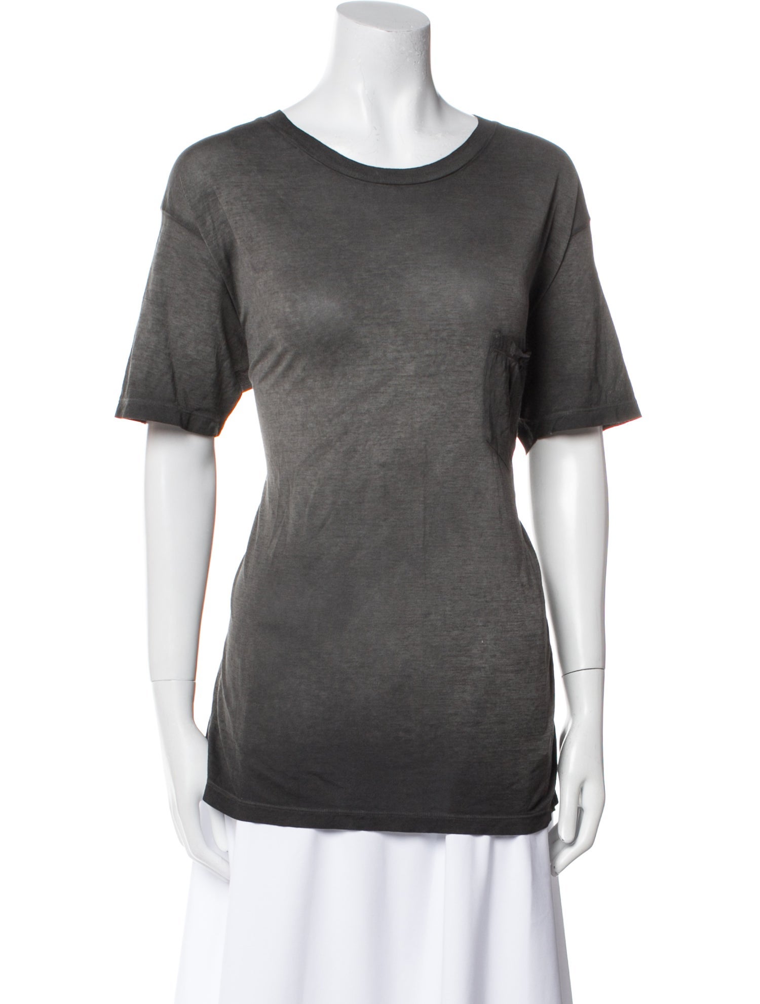 Saint Laurent Scoop Neck Short Sleeve T-Shirt