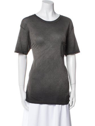 Saint Laurent Scoop Neck Short Sleeve T-Shirt