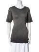 Saint Laurent Scoop Neck Short Sleeve T-Shirt