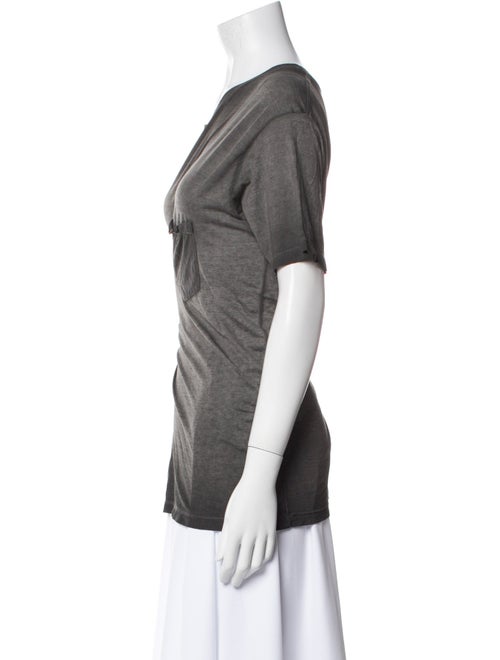 Saint Laurent Scoop Neck Short Sleeve T-Shirt