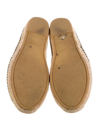 Saint Laurent Leather Whipstitch Trim Espadrilles