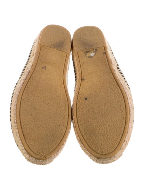 Saint Laurent Leather Whipstitch Trim Espadrilles