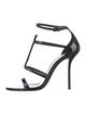 Saint Laurent Patent Leather T-Strap Sandals