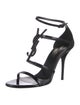 Saint Laurent Patent Leather T-Strap Sandals