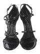 Saint Laurent Patent Leather T-Strap Sandals
