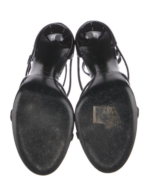 Saint Laurent Patent Leather T-Strap Sandals