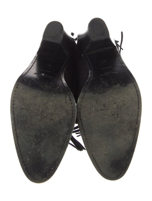 Saint Laurent Suede Fringe Trim Accent Western Boots