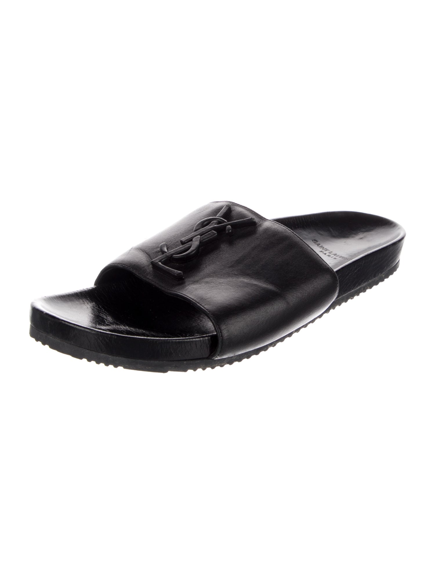Saint Laurent Leather Slides
