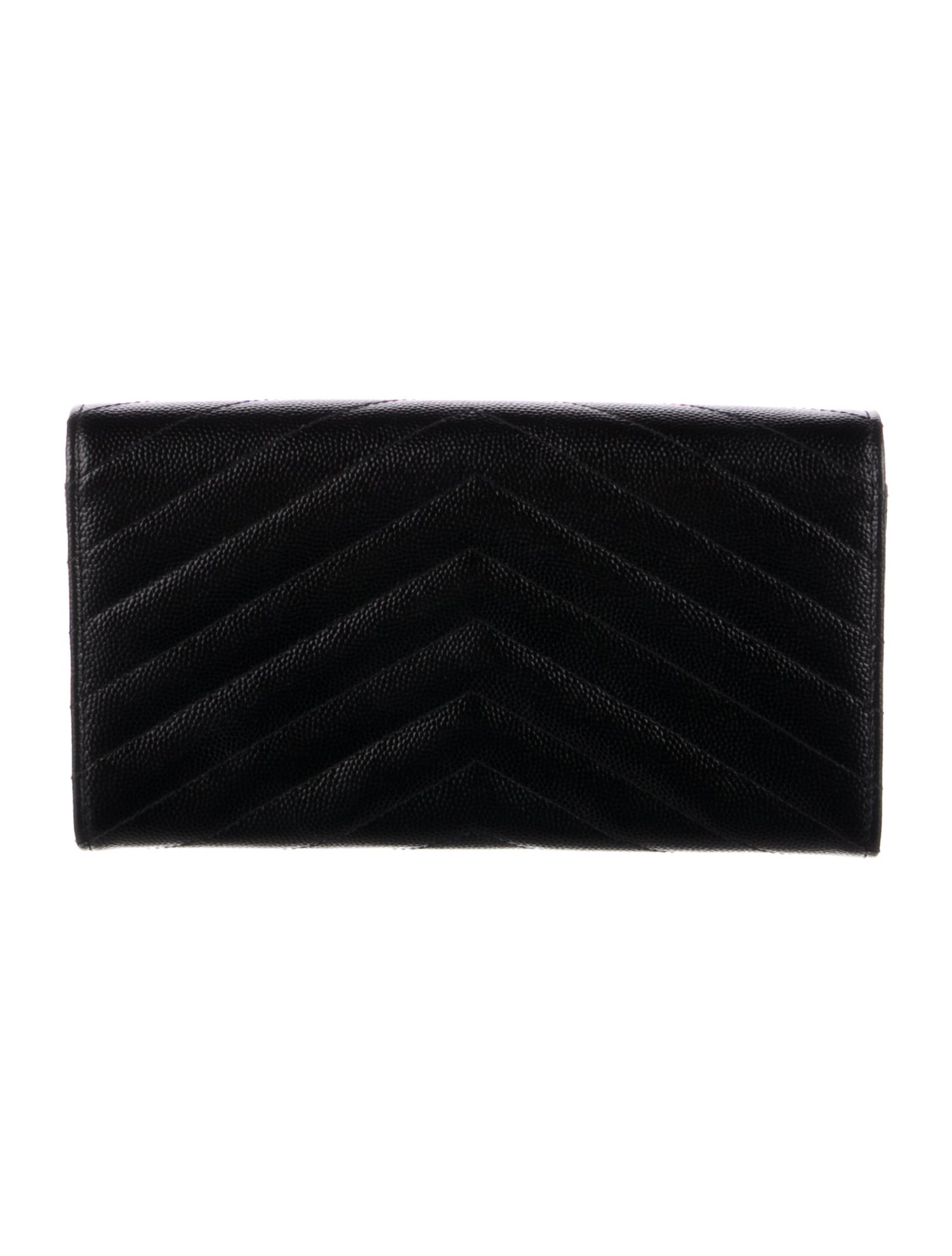 Saint Laurent Large Matelasse Flap Wallet Chevron Wallet